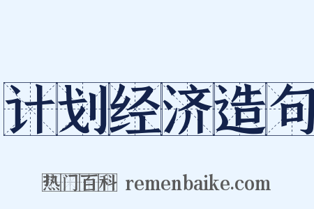 计划经济造句是什么意思的图片
